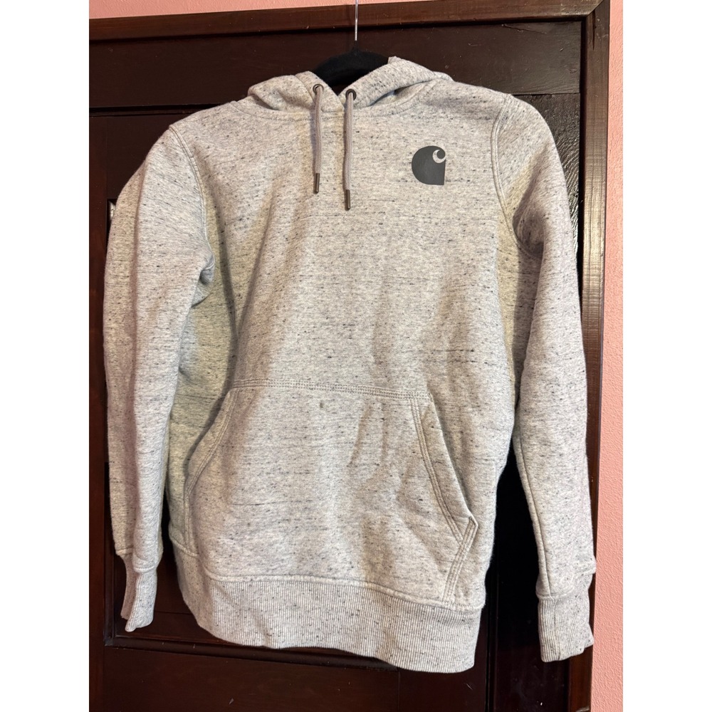 Carhartt Relaxed Fit Hoodie Heather Gray Marl Pullover Sweatshirt Womens Medium